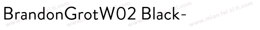 BrandonGrotW02 Black字体转换